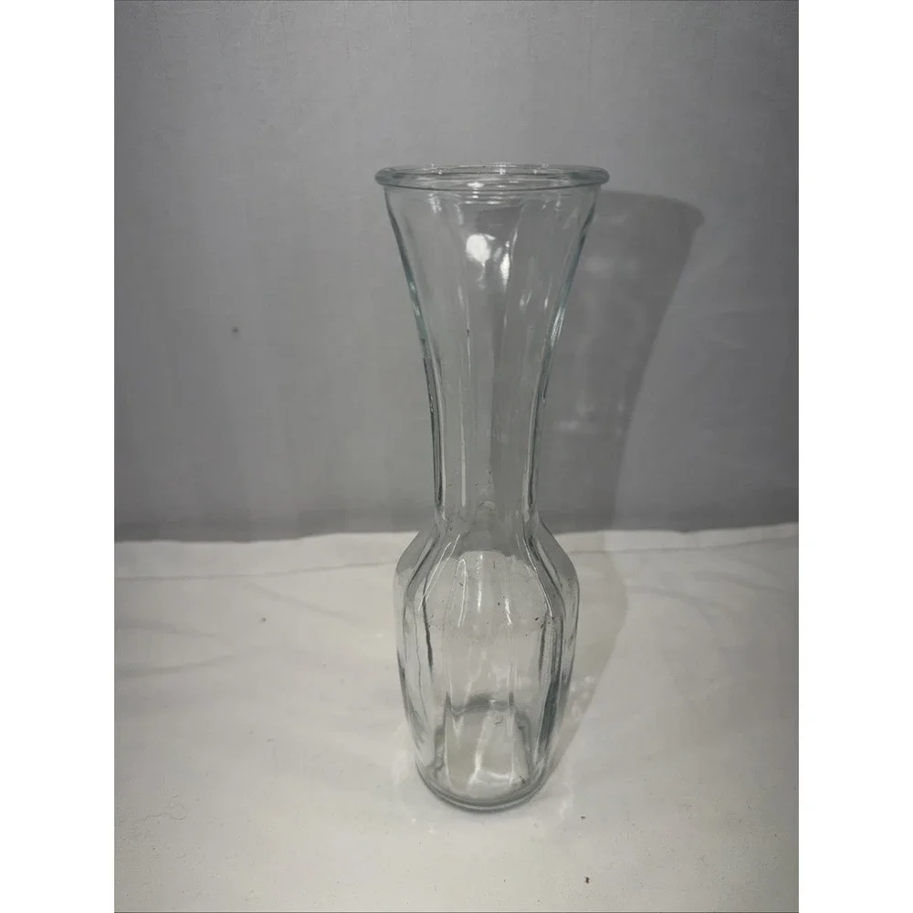 Vintage 60's Clear Hoosier Glass 4076 Bud Bouquet Vase 9